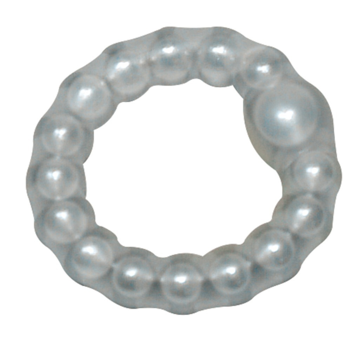 Nanma Maximum Metal 100% Silicone Beaded Cock Ring Silver