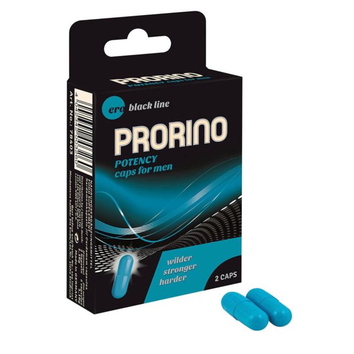 Κάψουλες Διέγερσης πέους Hot Ero Prorino Black Line 2 pcs.