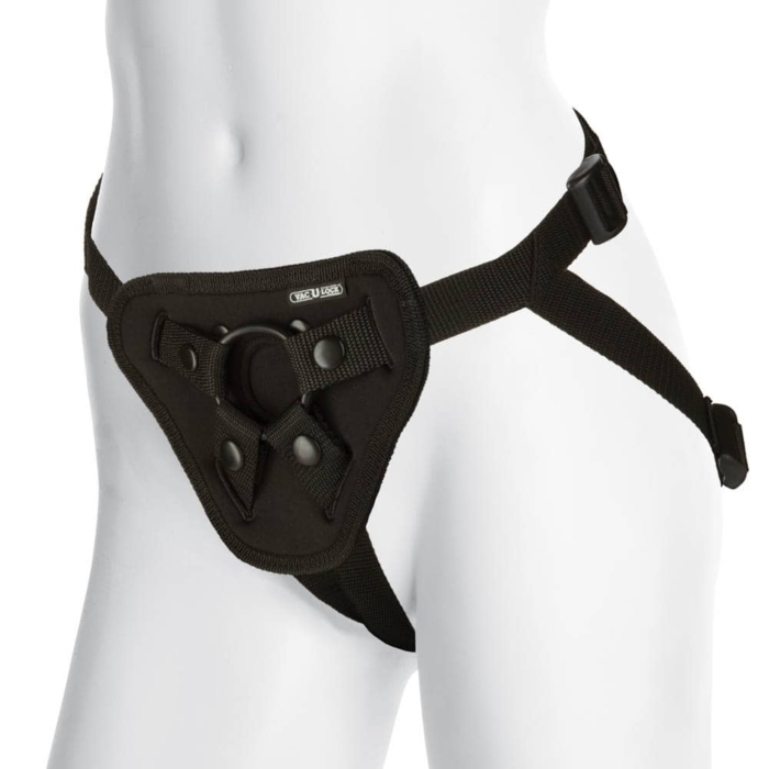 Vac-U-Lock Platinum Luxe Harness - With Plug Black Os