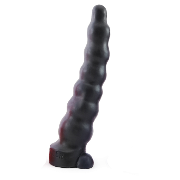 Μαύρο Ομοίωμα σιλικόνης - Oxballs Rattler Dildo Black 20cm