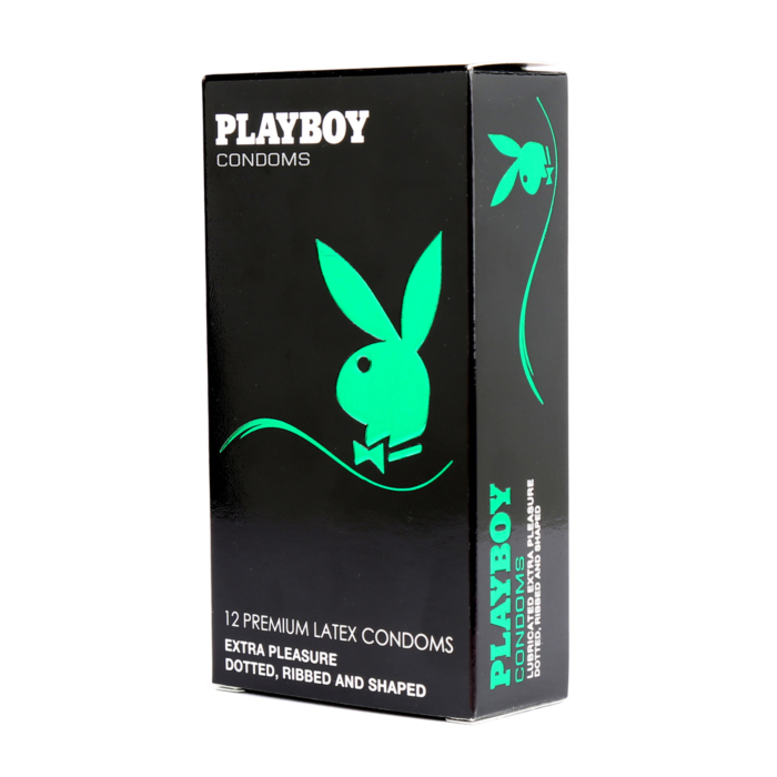 Playboy Extra Pleasure Condom 12 Pack Transparent Standard