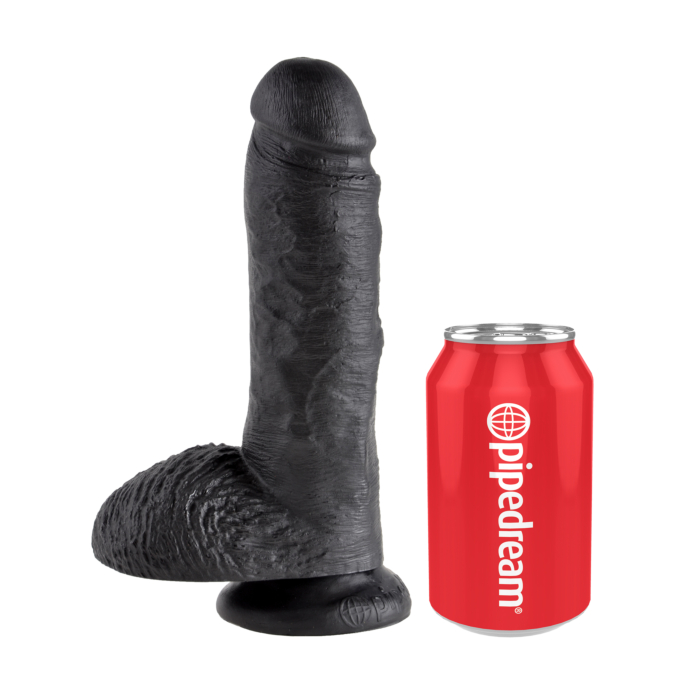 Μαύρος Ρεαλιστικός Δονητής King Cock 8" της Pipedream