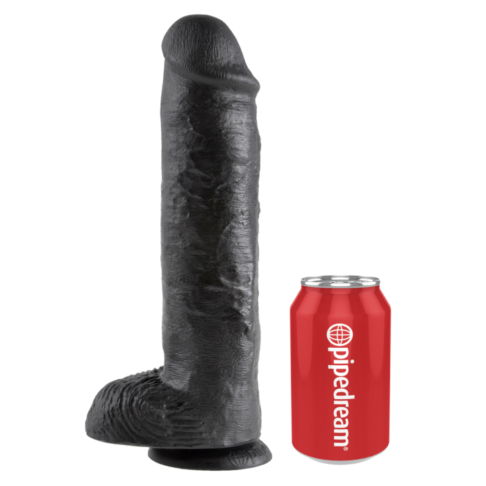 King Cock Μαύρο Ομοίωμα Με Όρχεις 28εκ Pipedream