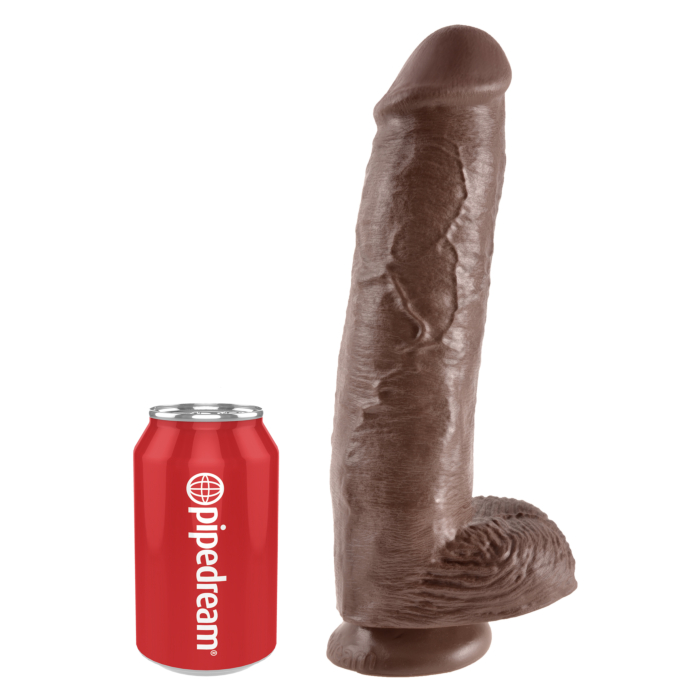 Pipedream King Cock Cock with Balls Brown 11in