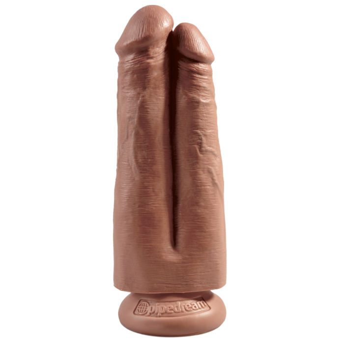 Pipedream King Cock 7 inch Two Cocks One Hole - Tan