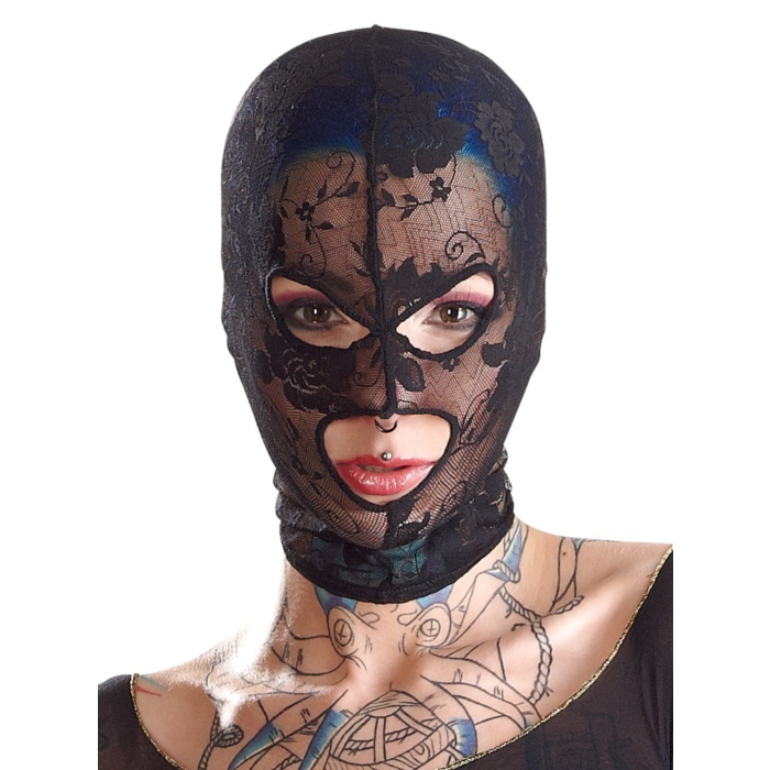 Spandex Hood Full Mask Open Mouth & Eyes 3 Holes