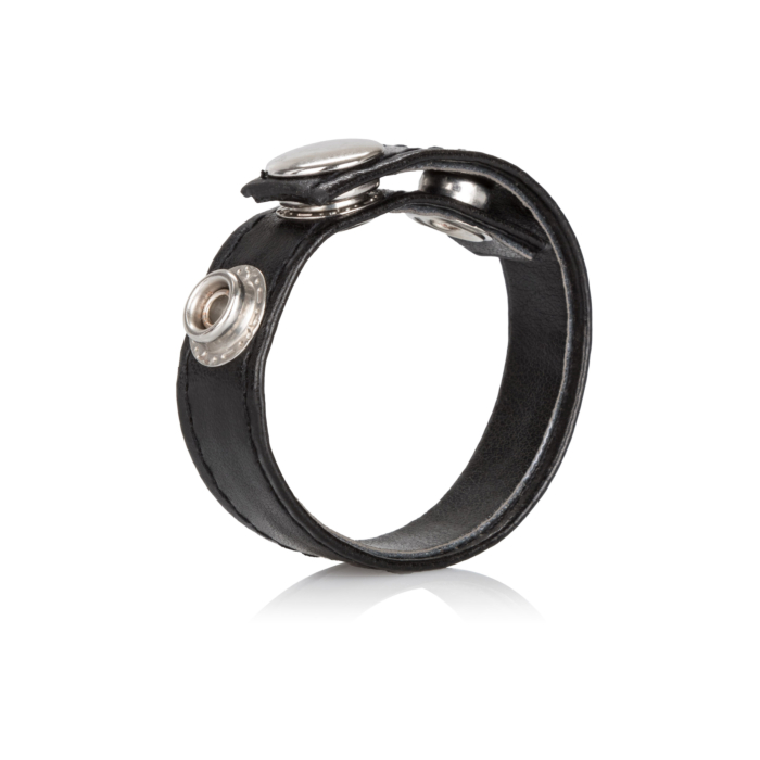 CalExotics Leather 3-Snap Ring - Μαύρο Γνήσιο Δέρμα