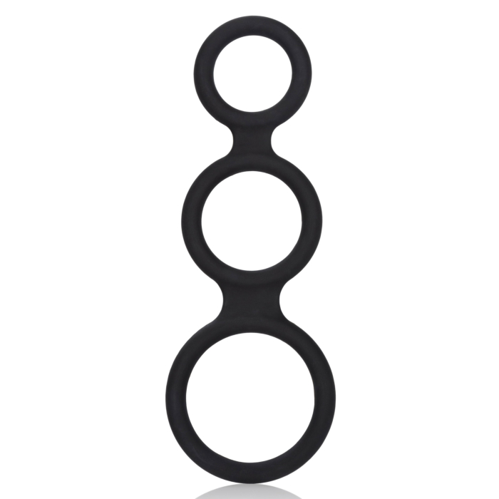 Μαύρο Δαχτυλίδι Σιλικόνης Maximizer Enhancer Cock Ring Set