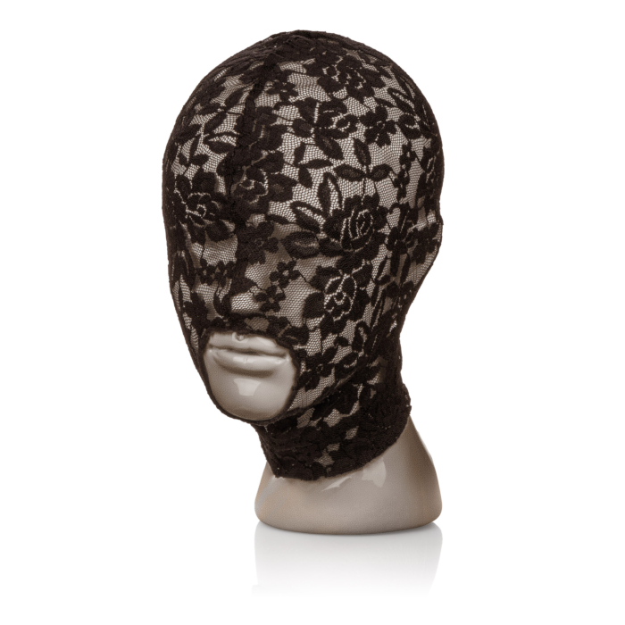 Scandal Lace Hood: Αισθησιακή Μαύρη Κουκούλα από Πολυεστέρα