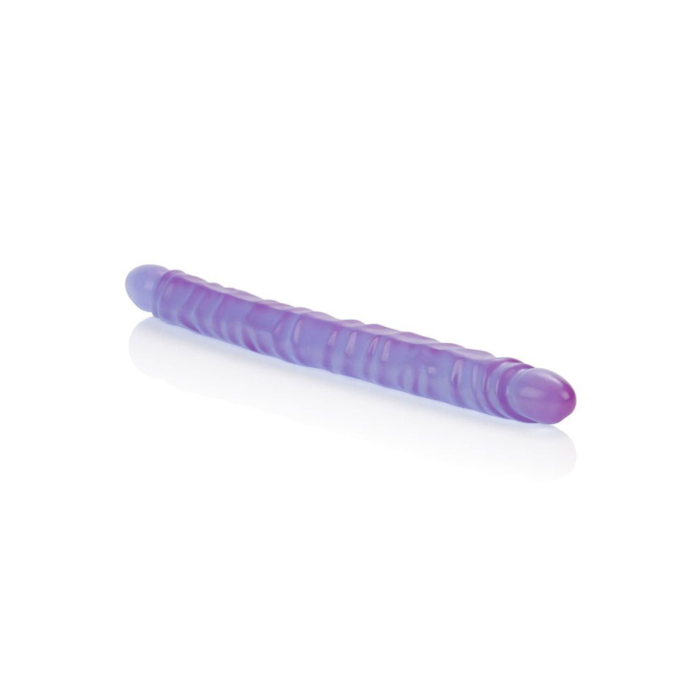 Διπλό Ομοίωμα Calexotics Super Slim Veined Dong - Μώβ, ABS/PVC