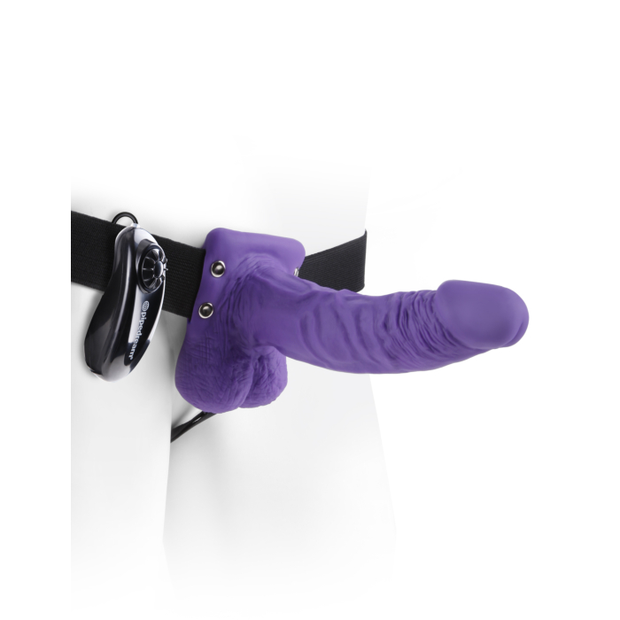Pipedream Fetish Fantasy Series Vibrating Hollow Strap-On Purple