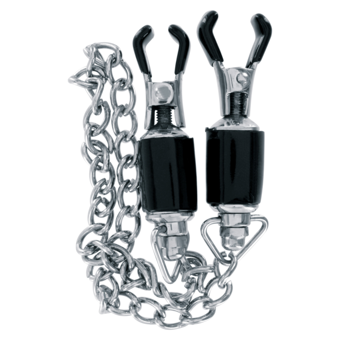 Ασημί Nipple Clamps με Αλυσίδα | Steel Power Tools