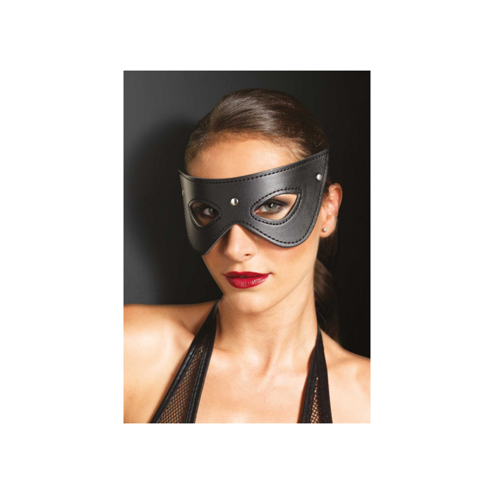 Faux Leather Studded Eye Mask