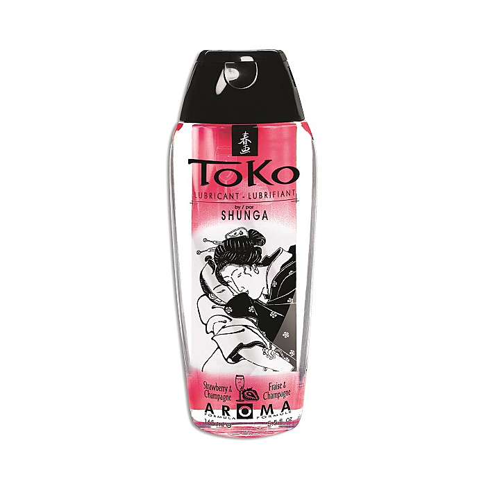 Βρώσιμο Λιπαντικό Νερού Toko Aroma Strawberry & Champagne 165ml - Shunga
