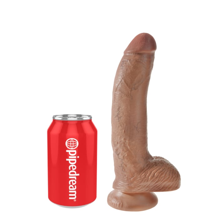 Ρεαλιστικό Ομοίωμα Πέους με Όρχεις King Cock Dildo with Balls - 23 εκ.