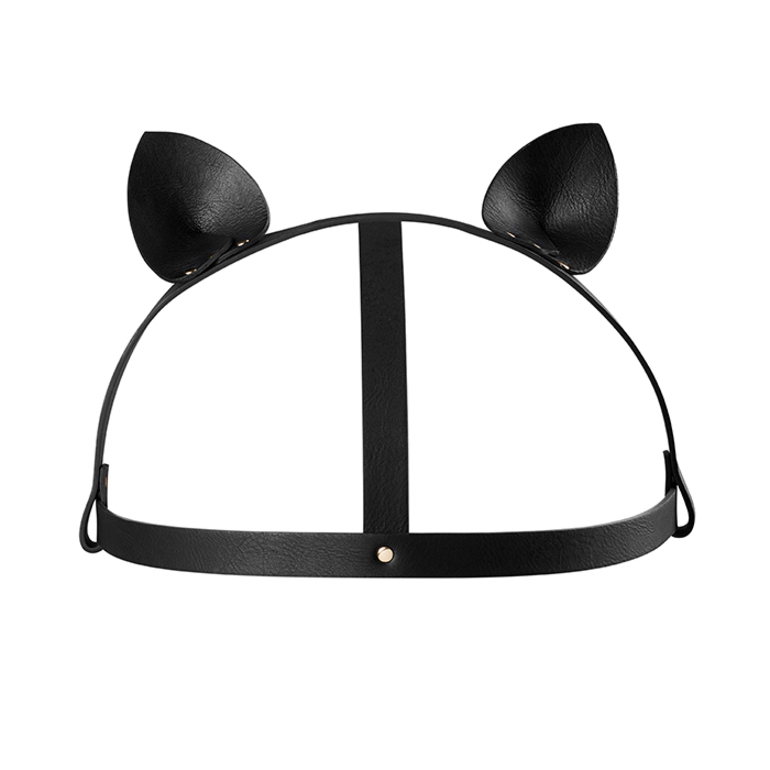 Μαύρο Δερμάτινο Στέμμα Cat Ears από MAZE