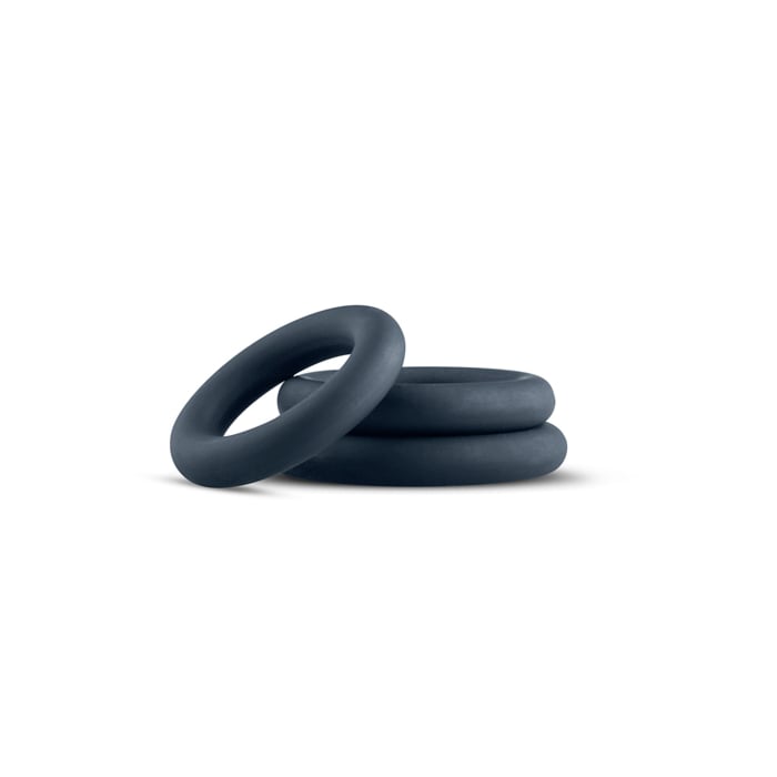 3-Piece Cock Ring Set - Grey