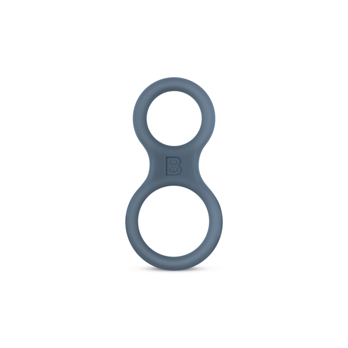 Boners Silicone Cock Ring And Ball Stretcher - Grey
