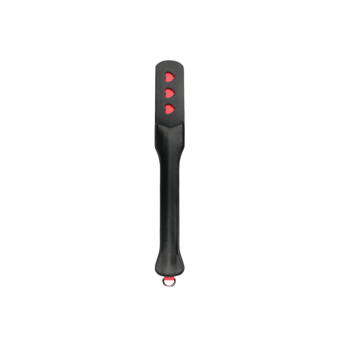 Leather Paddle Καρδιάς Μαύρο by Easytoys