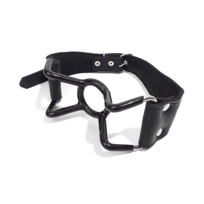 Black Label Spider Silence Stainless Steel Mouth Gag With PVC Coating