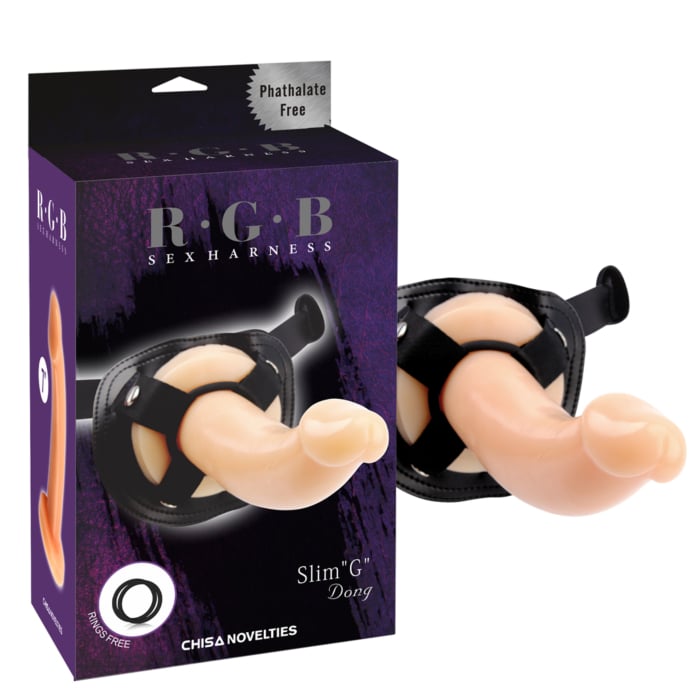 Γυναικείο στραπον Chisa Novelties Slim "G" Dong Flesh