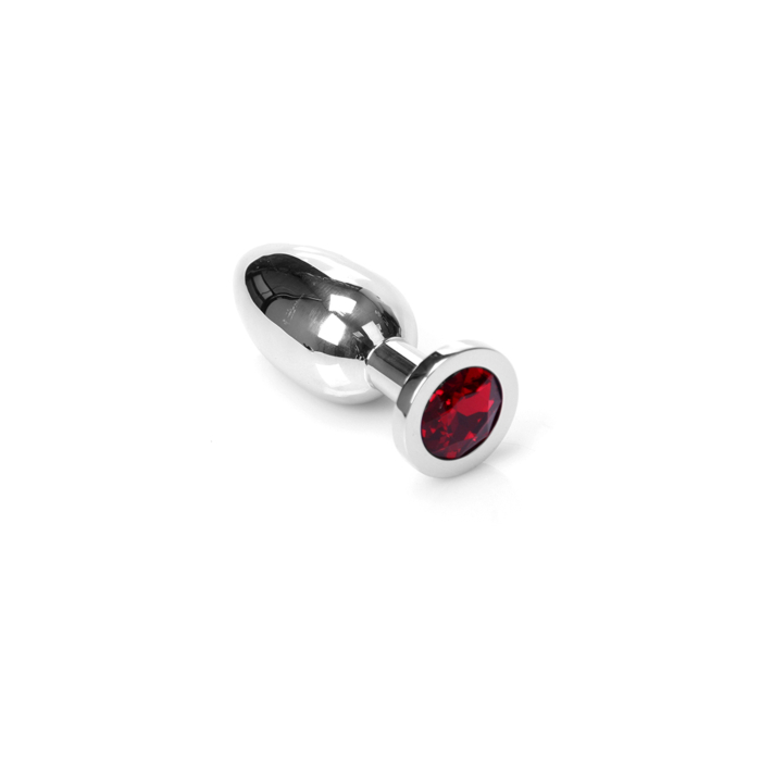 Jewel Steel Buttplug - Small Red
