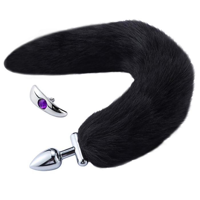 Πρωκτική Σφήνα Kiotos Screwed Fox Tail Butt Plug - Μαύρη