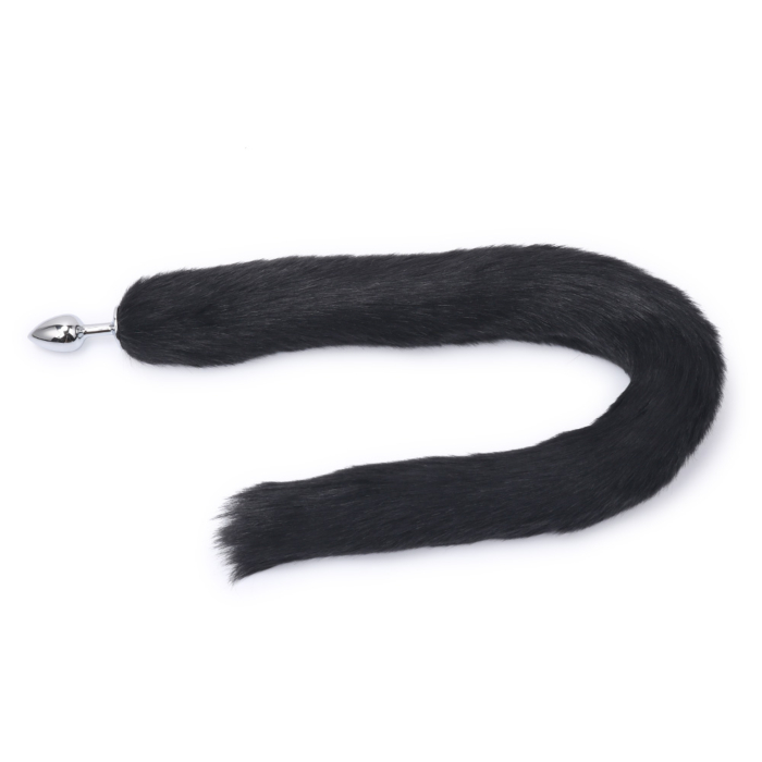 Πρωκτική Σφήνα Kiotos Long Fox Tail Butt Plug - Μαύρη