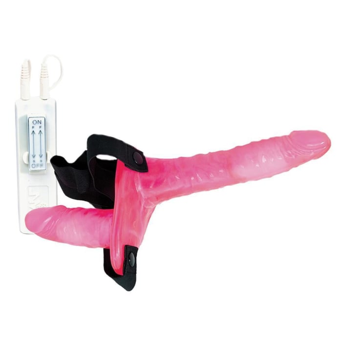 Γυναικείο Δονούμενο Harness Strap-On Joyride Duo (Ροζ) - NMC