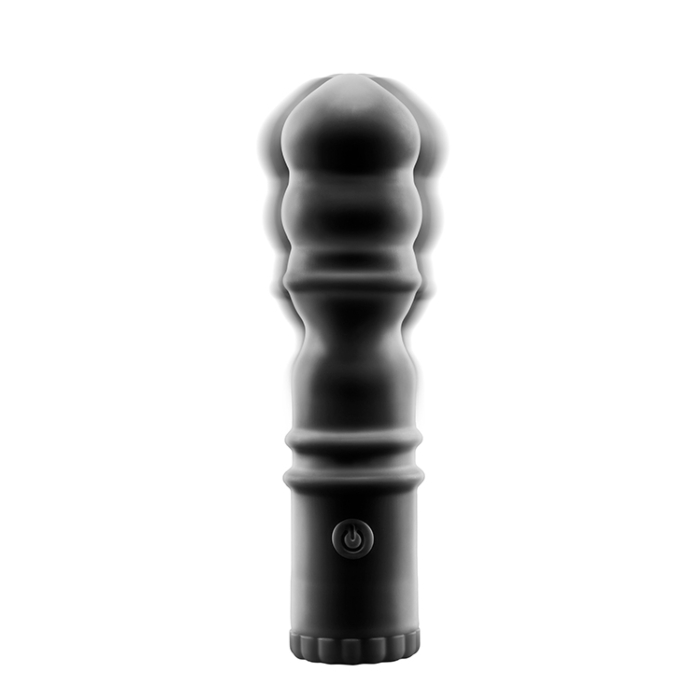 SHOVE UP 7INCH VIBRATING PLUG BLACK