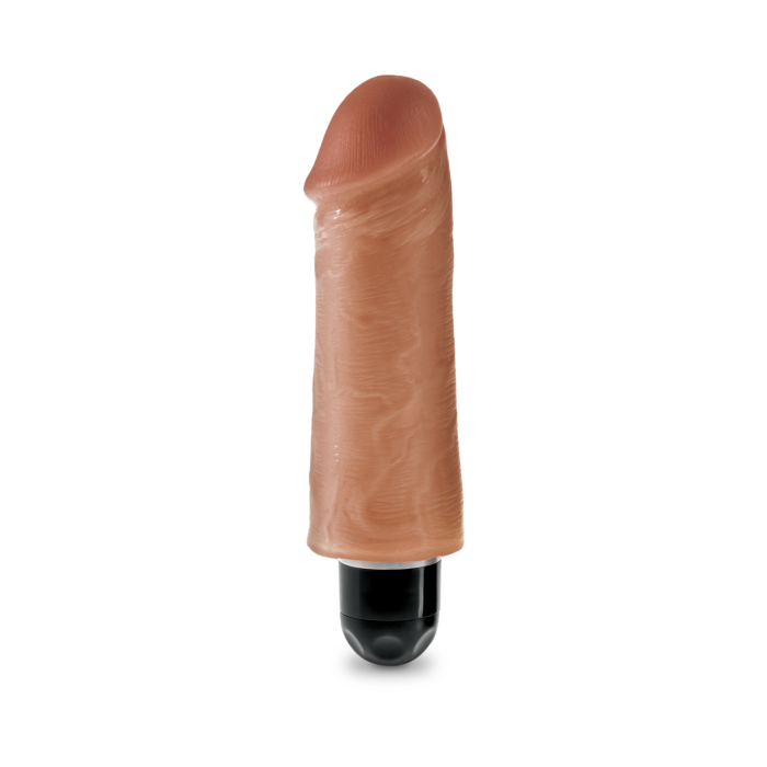 Σκληρός Ρεαλιστικός Δονητής King Cock Vibrating Stiffy 13εκ.- tan