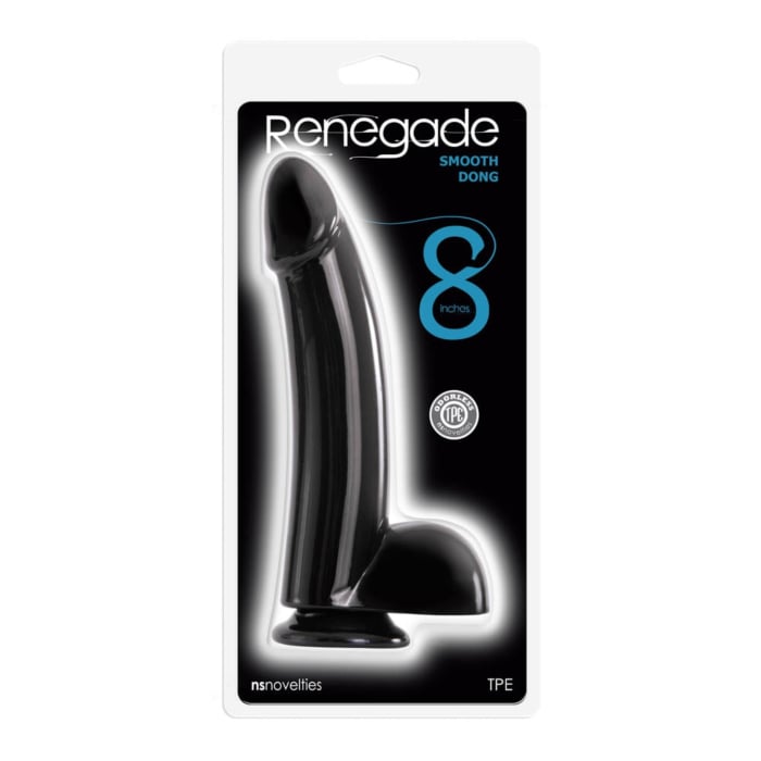 Renegade - 8" Smooth Dong - Black