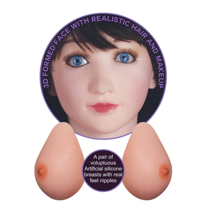 Ρεαλιστική μελαχρινή κούκλα σεξ - Silicone Boobie Super Love Doll