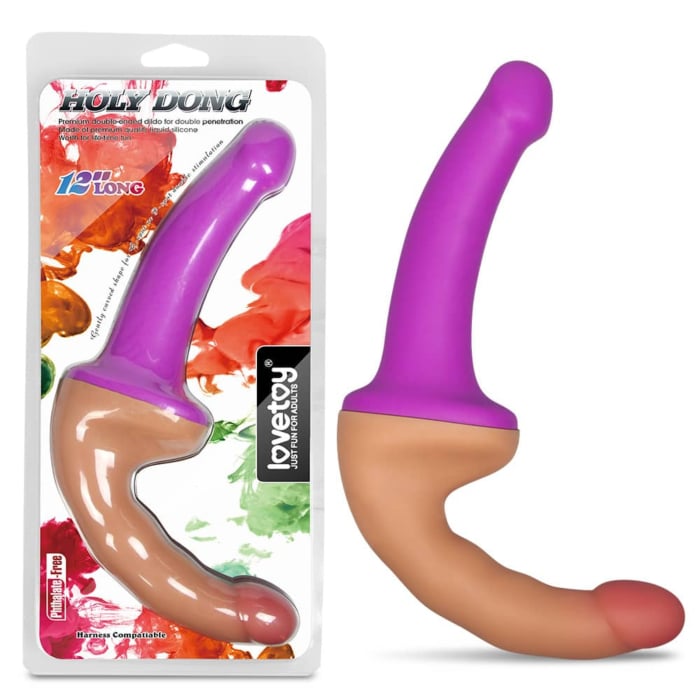 Double-ended Dildo Flesh-Purple