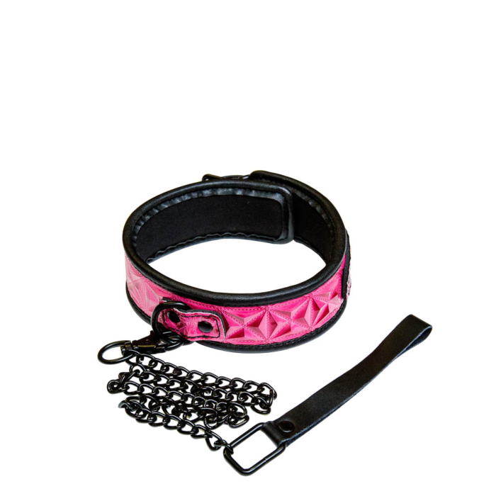 Sinful Collar with Leash - Pink