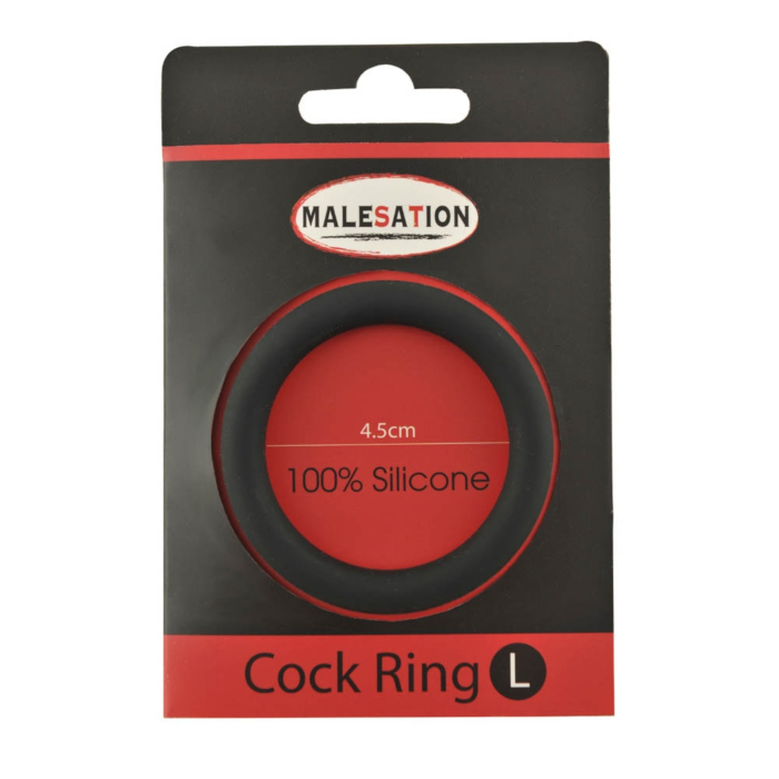 MALESATION Silicone Cock-Ring black L 4,5cm