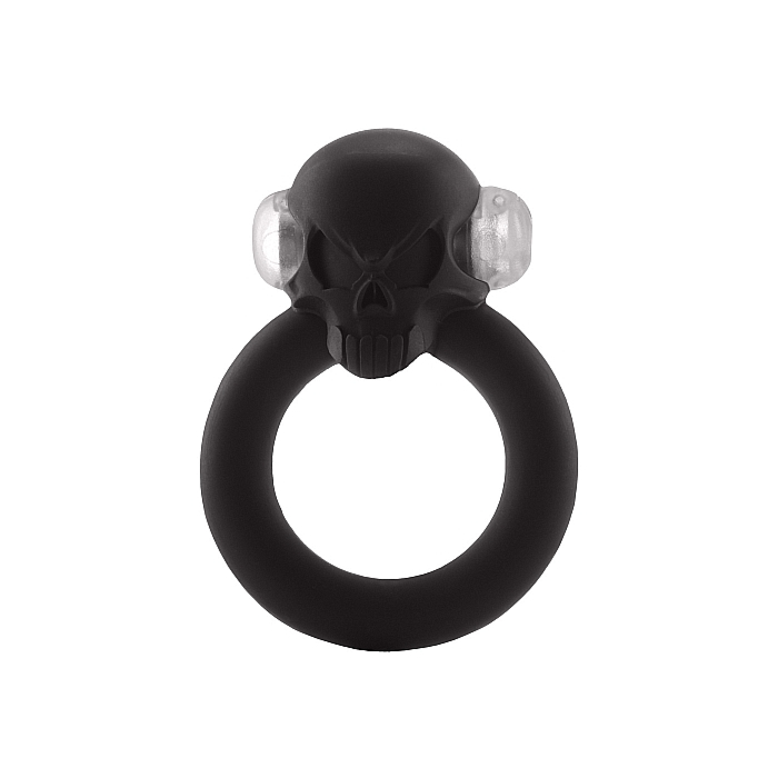 Δονούμενο Δαχτυλίδι Πέους Shadow Skull Cock Ring (Μαύρο) - Shots Media