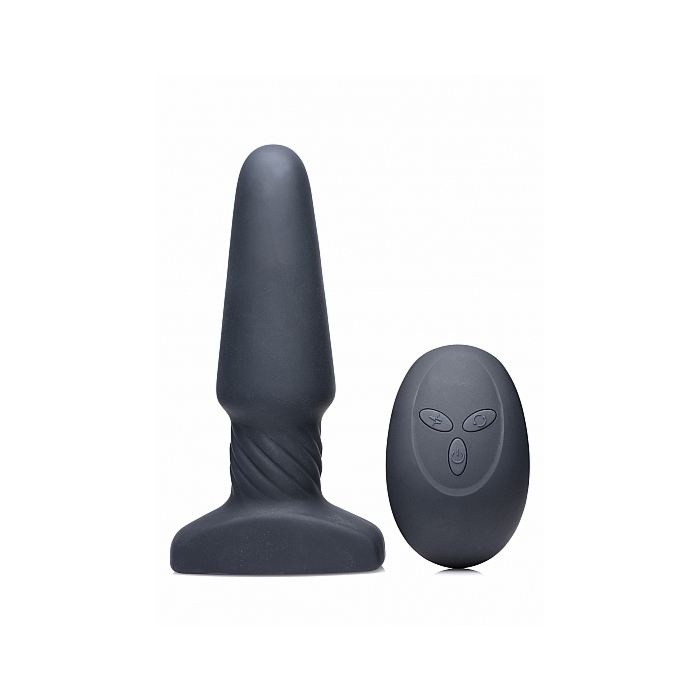 SILICONE USB VIBRATOR PLUG W/ROTATING BALLS AND CONTROL