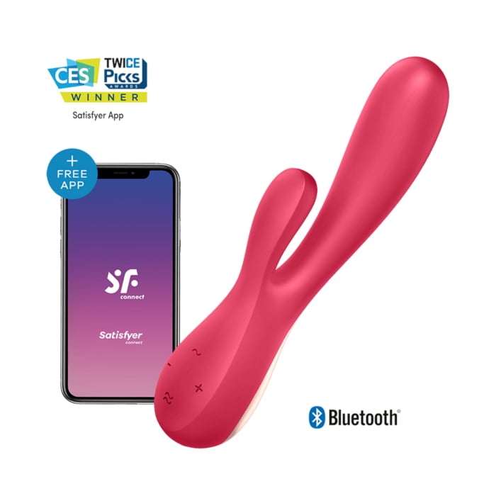 Rabbit  Δονητής  App control, Satisfyer Mono Flex - Κοκκινο