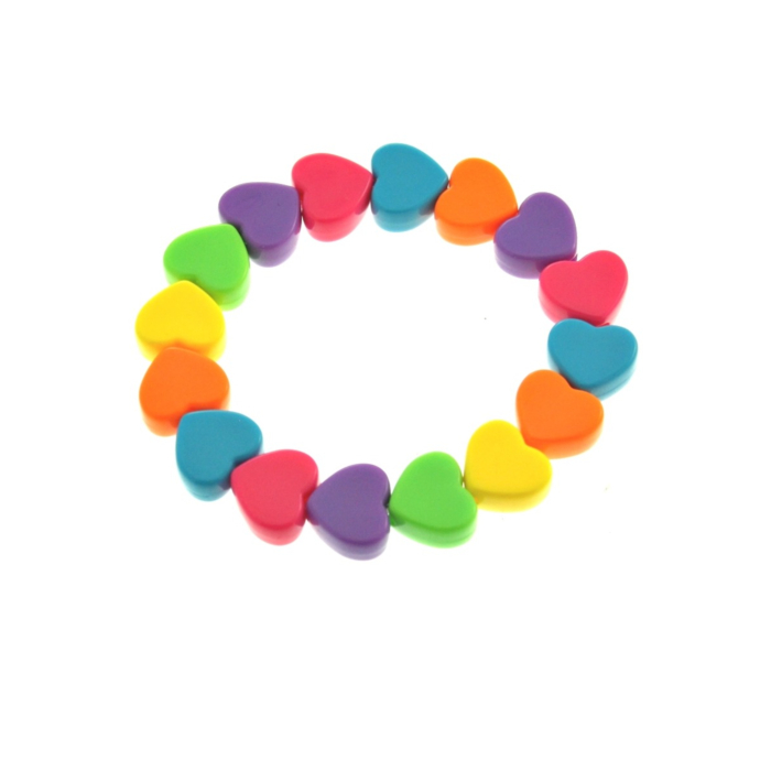 Multicolour Heart Bracelet