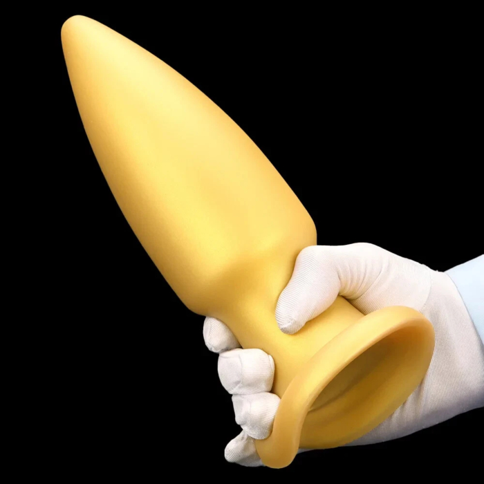 Gold Huge Anal Butt Plug Dildo Anus Dilator