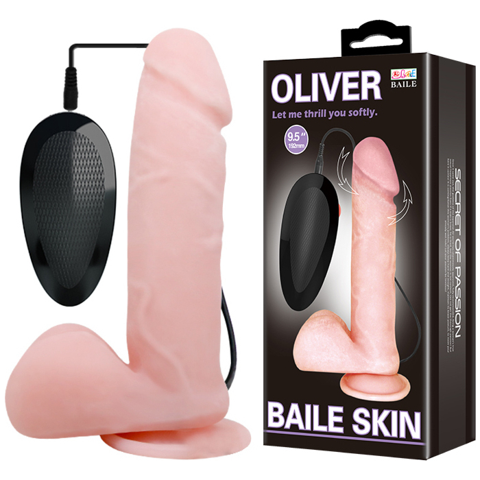 Baile Oliver 9,5' Vibrating Dildo Flesh