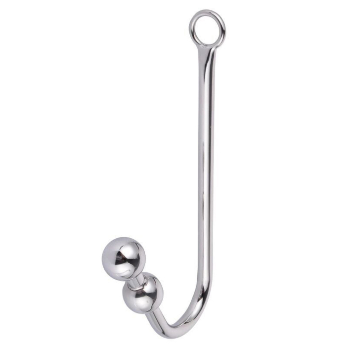 BDSM Play Double Ball Steel Anal Hook