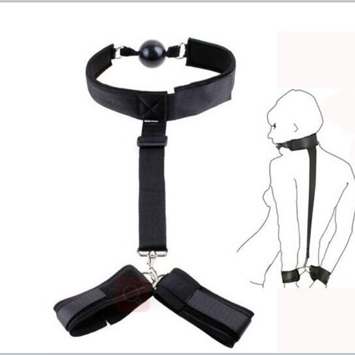 Ball gag with back restraint