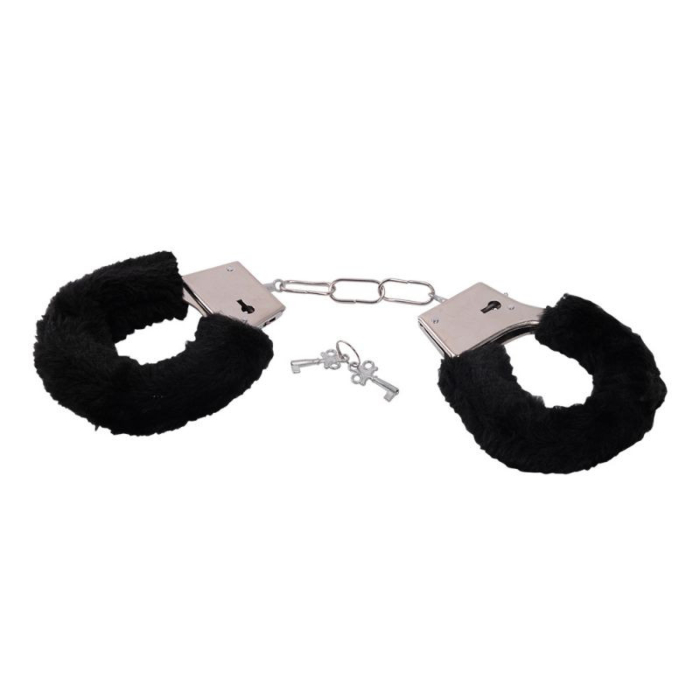 Handcuffs with faux fur black