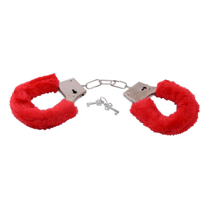 Χειροπέδες Bestseller Handcuffs με Κόκκινη Γούνα - Toyz4Lovers