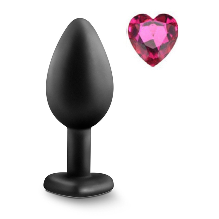 Πρωκτική Σφήνα Brighty Small Silicone Butt Plug - Black/Pink 