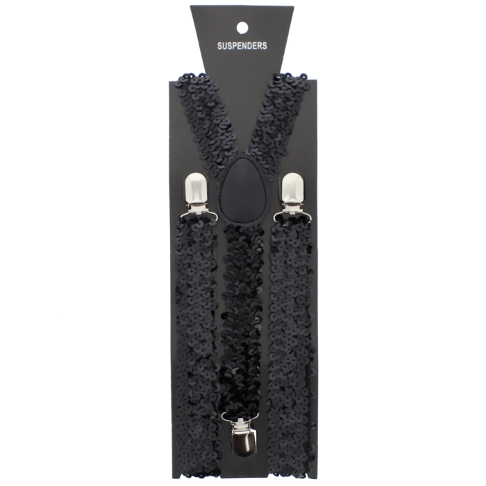 Black 2.5cm Sequin Braces
