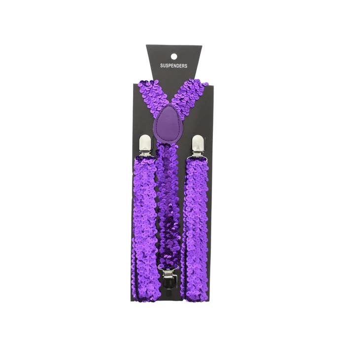 Purple 2.5cm Sequin Braces