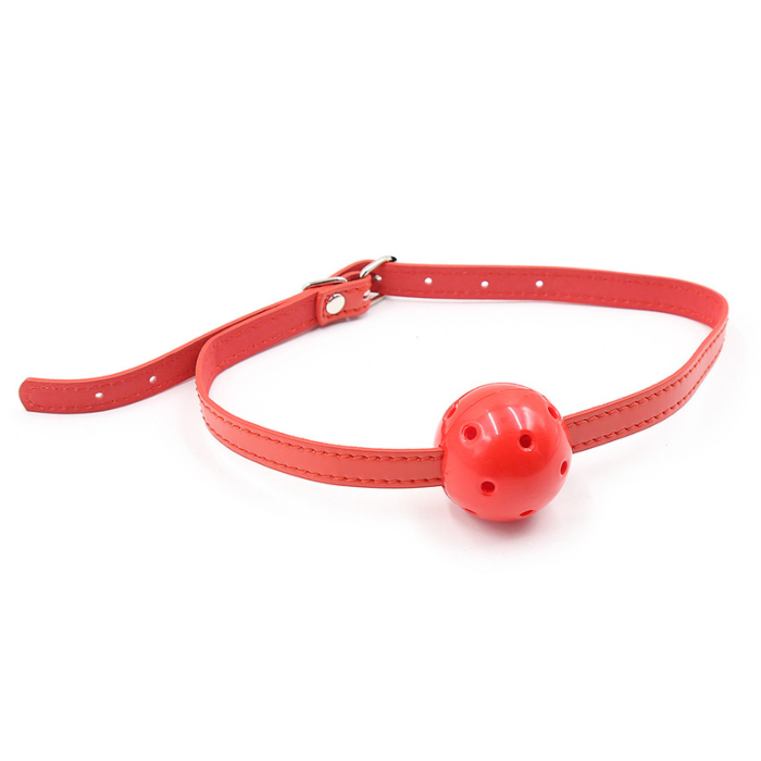 Φίμωτρο Κόκκινο Breatheable Beginners Ball Mouth Gag Red